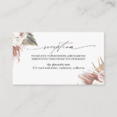 乾燥した熱帯性の葉の披露宴 エンクロージャーカード (正面)