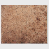 乾燥した砂丘に割れた砂漠 ラッピングペーパー (フラット)
