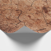 乾燥した砂丘に割れた砂漠 ラッピングペーパー (角)