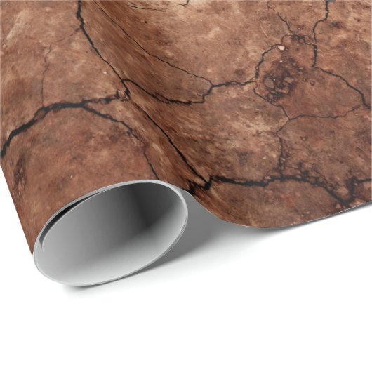 乾燥した砂丘に割れた砂漠 ラッピングペーパー (ロールコーナー)