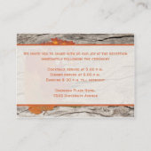 乾燥した秋の葉と花の封入カード エンクロージャーカード (裏面)