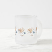 乾燥した花すり付きマグカップ フロストグラスマグカップ (正面右)