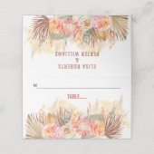 乾燥した花とススキのステンドラコッタ プレイスカード (外部開封)