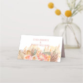 乾燥した花とススキ プレイスカード (裏面)