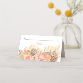 乾燥した花とススキ プレイスカード