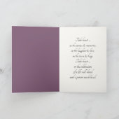 乾燥した花を入れた悔やみや弔慰 カード (内部)