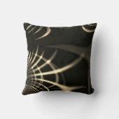 乾燥した草の葉か、曲がった棘か。カーキ色 クッション (裏面)