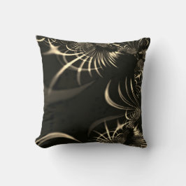 乾燥した草の葉か、曲がった棘か。カーキ色 クッション