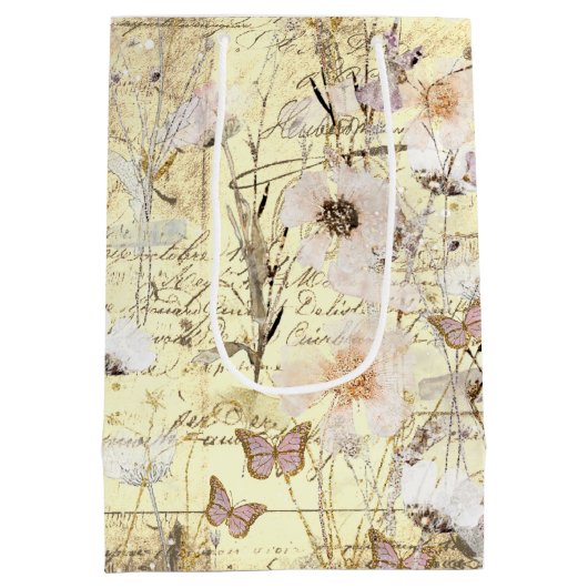 乾燥した野草蝶 ミディアムペーパーバッグ (裏面)