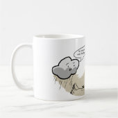 乾燥した雲のユーモアのマグ コーヒーマグカップ (左)