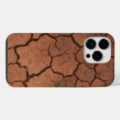 乾燥してひび割れた地面 iPhoneケース (裏面横)