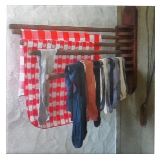 乾燥するためにつるすストッキング タイル (正面)