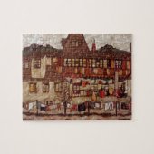 乾燥の洗濯が付いているエゴンSchiele-の家 ジグソーパズル (横)