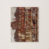 乾燥の洗濯が付いているエゴンSchiele-の家 ジグソーパズル (縦)