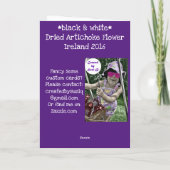 乾燥アーティチョーク花 カード (裏面)