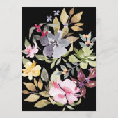 乾燥エレガントフローラ水彩ブライダルシャワー (裏面)