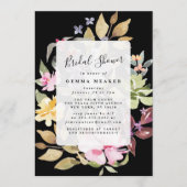 乾燥エレガントフローラ水彩ブライダルシャワー (正面)