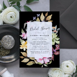 乾燥エレガントフローラ水彩ブライダルシャワー