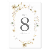 乾燥エレガント野花パンパフローラボホオーバル テーブルナンバー (裏面)