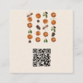 乾燥オレンジ&シナモンベビーシャワーギフトレジストリ エンクロージャーカード (裏面)