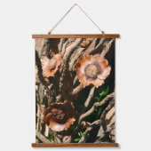 乾燥ココナッツ素朴花 吊り下げ型タペストリー (正面)