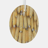 乾燥コーンスタック:テクスチャ ガラスオーナメント (正面右)