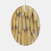 乾燥コーンスタック:テクスチャ ガラスオーナメント (正面左)