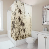 乾燥スコットランドのアザミ淡黄金色の茶色 シャワーカーテン (インサイチュ)