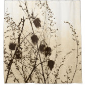 乾燥スコットランドのアザミ淡黄金色の茶色 シャワーカーテン (正面)