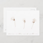 乾燥タンポポスケッチ葉書 ポストカード (正面/裏面)