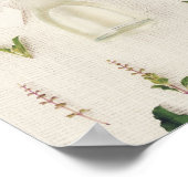 乾燥ハーブのガラスボトルのバーラップのテクスチャ背景 ポスター (角)