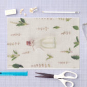 乾燥ハーブのガラスボトルのバーラップのテクスチャ背景 薄葉紙 (クラフト)