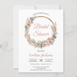 乾燥パンパスグラスダスティバラユーカリブライダル 招待状