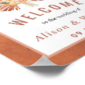 乾燥パンプパスグラステラコッタ結婚ウェルカム ポスター (角)