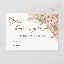 乾燥パームパンパスグラスオーキッドハウスの数キス エンクロージャーカード