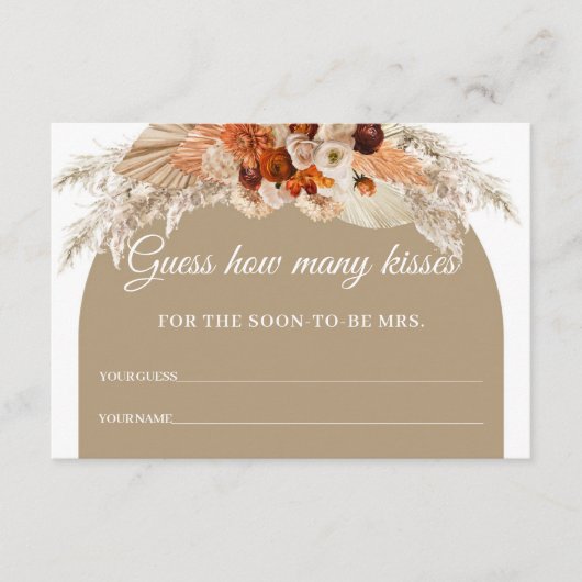 乾燥パームパンパスグラステラコッタハウズキス エンクロージャーカード (正面)