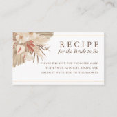 乾燥パームパンパスグラスレシピのための花嫁 エンクロージャーカード (正面)