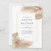 乾燥パーム結婚ボホ 招待状 (正面)