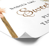 乾燥パーム葉スパンパスグラスベビーは甘い ポスター (角)