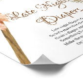 乾燥パーム葉スパンパスグラス深夜おむつ ポスター (角)