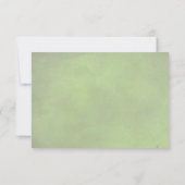 乾燥パーム葉ス、パンパスグラスのセージ結婚グリーン 出欠カード (裏面)