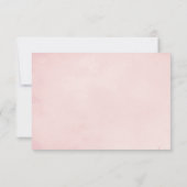 乾燥パーム葉ス、パンパスグラス柔ら結婚いピンク 出欠カード (裏面)