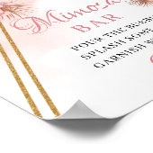 乾燥パーム葉赤面フラワーミモサバー徴候 ポスター (角)