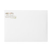 乾燥パーム離れフローラグリーンウォーター結婚カラー ラップアラウンドラベル (正面)