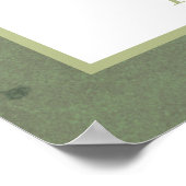 乾燥パーム、ススキセージ緑結婚のポスター ポスター (角)