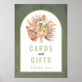 乾燥パーム、ススキセージ緑結婚のポスター ポスター