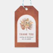 乾燥パーム、パンパスグラス感謝してい結婚テラス ギフトタグ (正面)