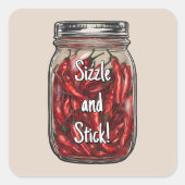 乾燥ピーパーズジャー スクエアシール (正面)