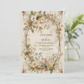 乾燥ファンパームオアシスボタニカル結婚ズ 招待状 (スタンド正面)