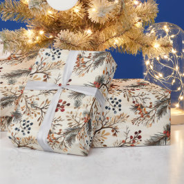 乾燥フローラ及び金ゴールド離れ着色包装紙 ラッピングペーパー